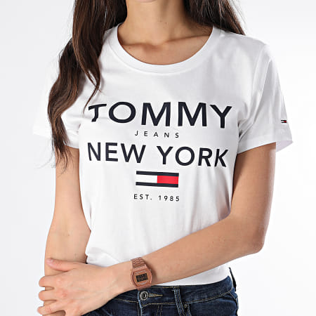 Tommy Hilfiger - Tee Shirt Femme Essential Graphic 6637 Blanc