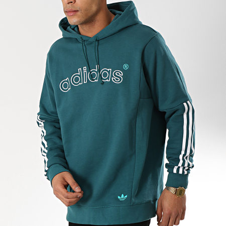 Adidas Originals - Sweat Capuche A Bandes Arc FH7913 Vert