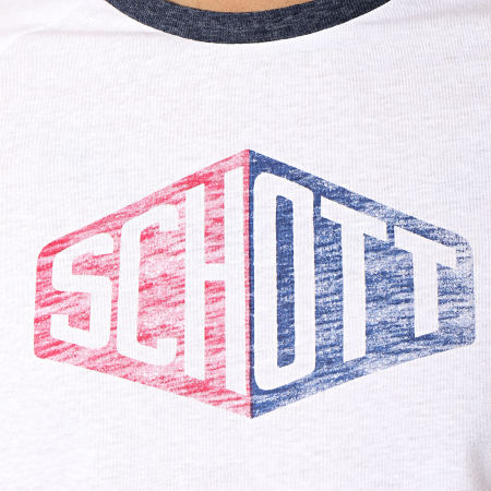 Schott NYC - Tee Shirt A Bandes Hughes Blanc