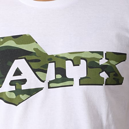 ATK - Tee Shirt Logo Blanc Camo Vert Kaki
