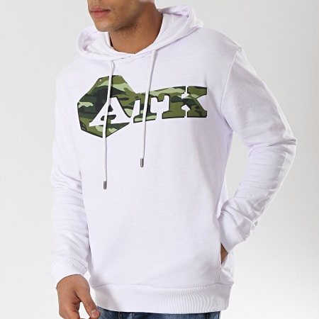 ATK - Sweat Capuche Logo Blanc Camo Vert Kaki