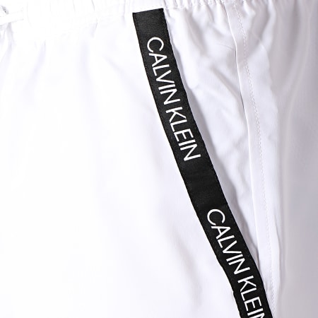 Calvin Klein - Short De Bain Avec Bandes Drawstring 0285 Blanc