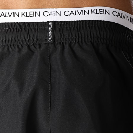 Calvin Klein - Short De Bain Doulbe Waistband 0310 Noir Blanc