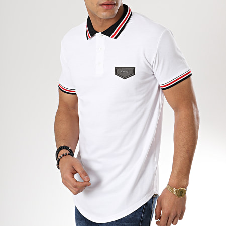 Gianni Kavanagh - Polo Manches Courtes Oversize Personalized Rib Blanc