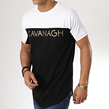 Gianni Kavanagh - Tee Shirt Oversize Gold Print Noir Blanc Doré