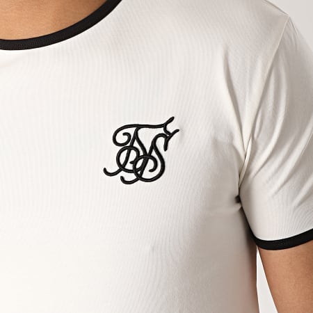SikSilk - Tee Shirt Oversize 13520 Ecru Noir