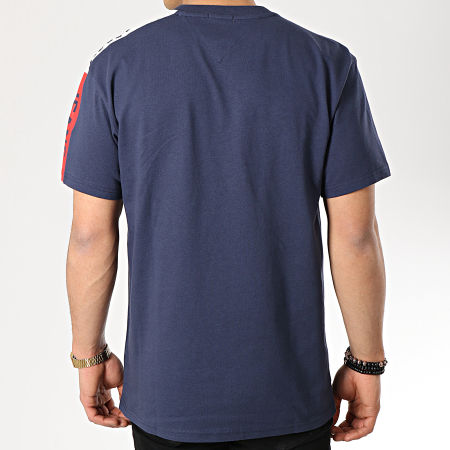 Tommy Jeans - Tee Shirt Avec Bandes Sleeve Graphic 6082 Bleu Marine