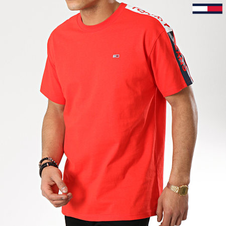 Tommy Hilfiger - Tee Shirt Avec Bandes Sleeve Graphic 6082 Rouge