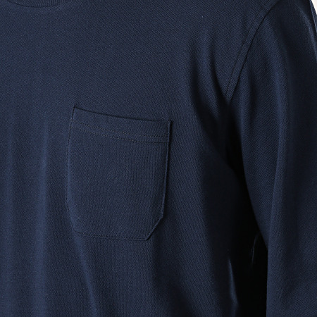 Celio - Tee Shirt Manches Longues Anepique Bleu Marine