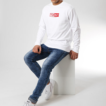 Tommy Hilfiger - Tee Shirt Manches Longues Logo 5661 Blanc