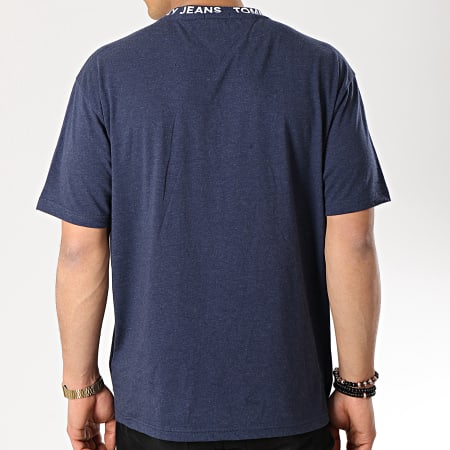 Tommy Hilfiger - Tee Shirt Heather Branded Collar 6062 Bleu Marine