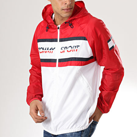 Tommy Hilfiger - Coupe-Vent Chest Logo 0090 Rouge Blanc