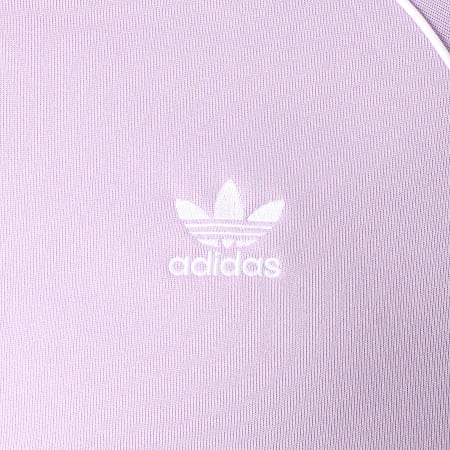 Adidas Originals - Veste Zippée Avec Bandes SST DV1515 Lilas Blanc 
