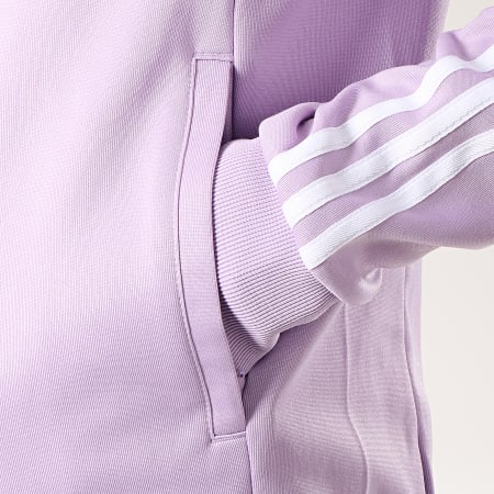 Adidas Originals - Veste Zippée Avec Bandes SST DV1515 Lilas Blanc 