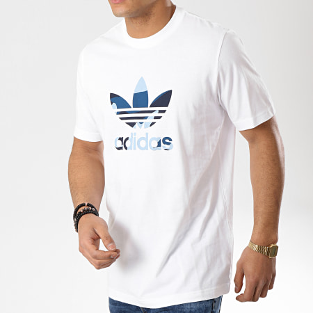 Adidas Originals - Tee Shirt Camo Infill DX3676 Blanc Camouflage 