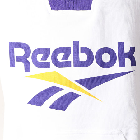 Reebok - Sweat Col Zippé Classics Vector DX3823 Blanc Violet