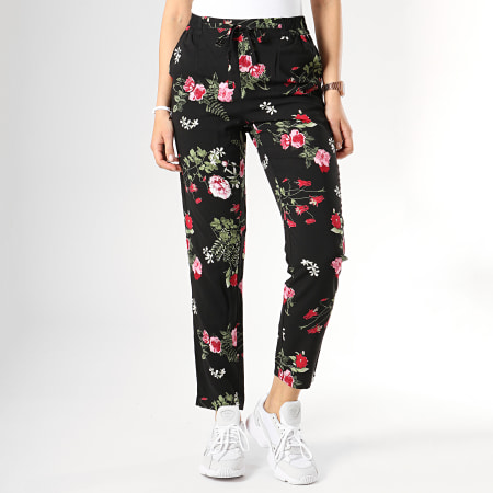 Vero Moda - Pantalon Femme Simply Easy Noir Floral