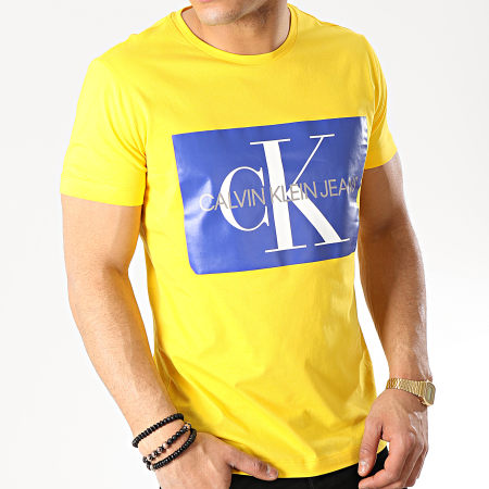 Calvin Klein - Tee Shirt Monogram Box Logo 7843 Jaune