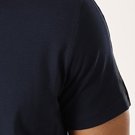 Selected - Tee Shirt A Bandes Rib Bleu Marine