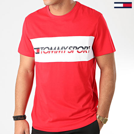 Tommy Hilfiger - Tee Shirt Logo Driver 0082 Rouge Blanc