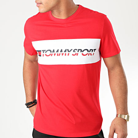 Tommy Hilfiger - Tee Shirt Logo Driver 0082 Rouge Blanc