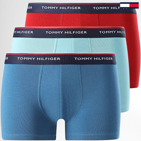 Tommy Hilfiger - Lot De 3 Boxers Premium Essentials 1U87903842 Bleu Clair Rouge Turquoise