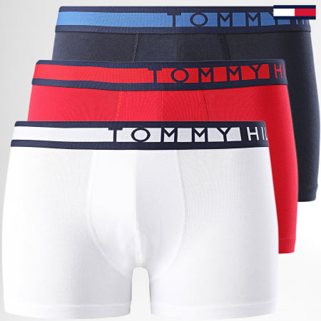 Tommy Hilfiger - Lot De 3 Boxers UM0UM01234 Rouge Blanc Bleu Marine