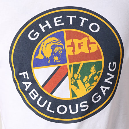 Ghetto Fabulous Gang - Tee Shirt Blason Blanc