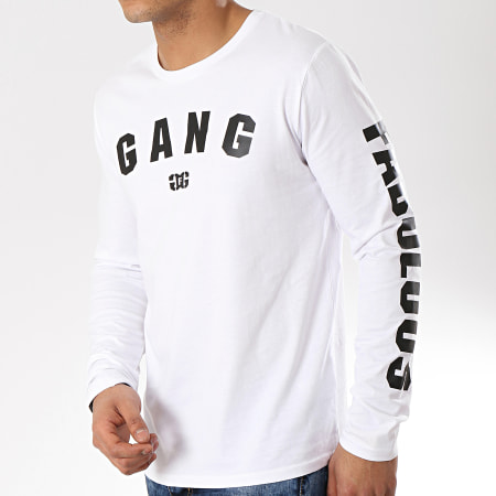 Ghetto Fabulous Gang - Tee Shirt Manches Longues Gang Blanc
