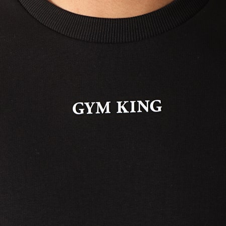 Gym King - Sweat Crewneck A Bandes La Crew Noir