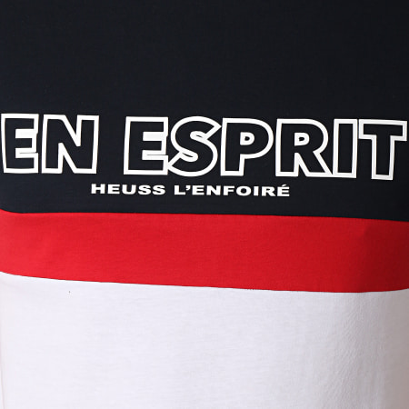 Heuss L'Enfoiré - Tee Shirt En Esprit Tricolore 2 Bleu Marine Blanc Rouge