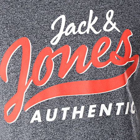 Jack And Jones - Tee Shirt Branding Gris Anthracite Chiné