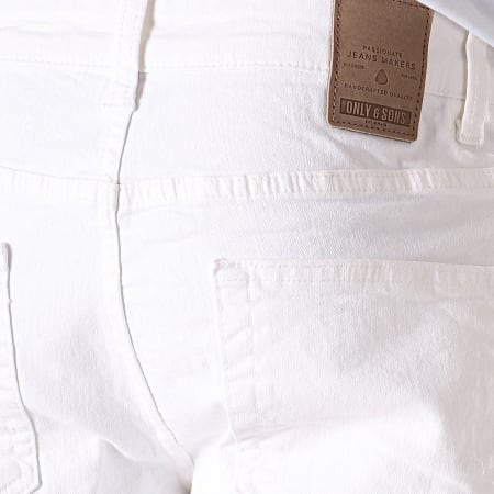 Only And Sons - Short Jean Ply Col Blanc