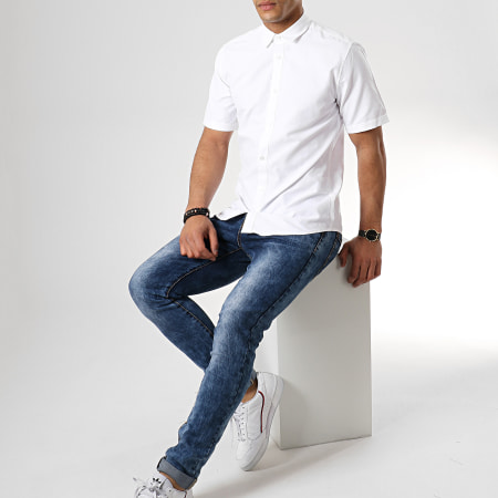 Only And Sons - Chemise Manches Courtes Travis Blanc