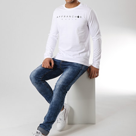 Affranchis Music - Camiseta Manga Larga Blanca