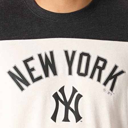 '47 Brand - Tee Shirt New York Yankees Beige Gris Anthracite