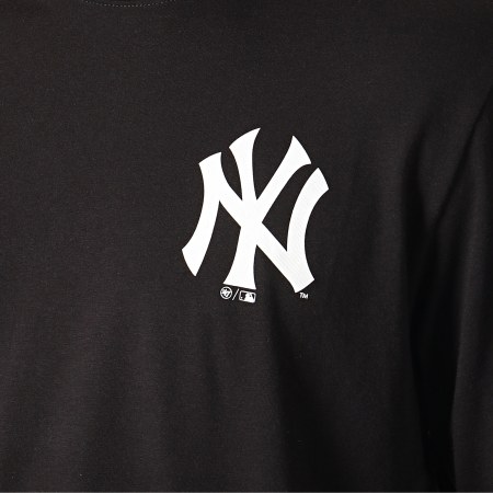 '47 Brand - Tee Shirt Manches Longues New York Yankees Noir Blanc