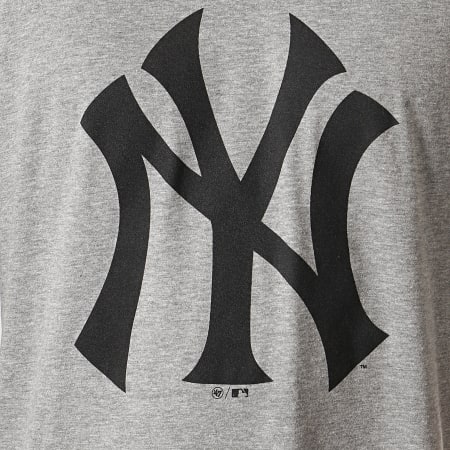 '47 Brand - Tee Shirt Raglan New York Yankees Gris Clair Gris Anthracite