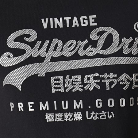 Superdry - Tee Shirt Vintage Logo Authentic Noir 