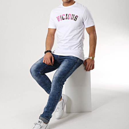 Uniplay - Tee Shirt UY369 Blanc Camouflage