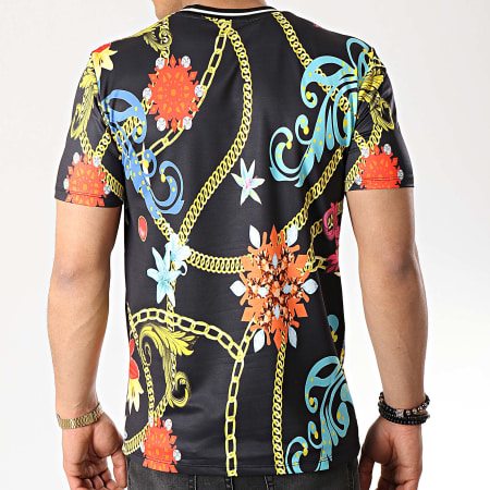 Uniplay - Tee Shirt UY351 Noir Floral