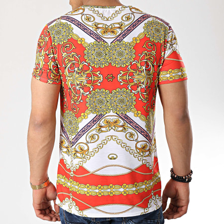 Uniplay - Tee Shirt T581 Blanc Rouge Renaissance