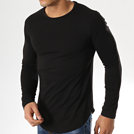 Aarhon - Tee Shirt Manches Longues Oversize 19-024 Noir