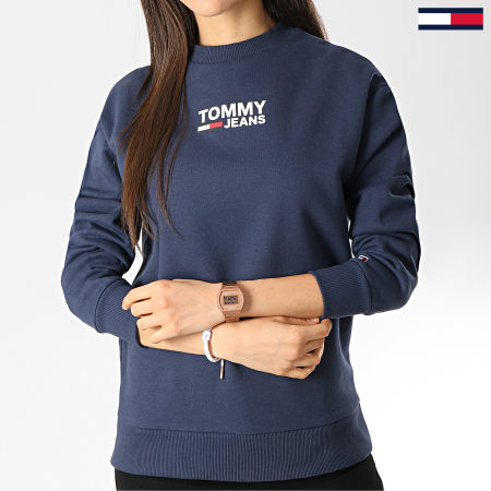 Tommy Hilfiger - Sweat Crewneck Femme Bold Tommy 6124 Bleu Marine