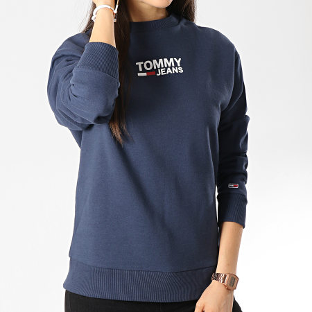 Tommy Hilfiger - Sweat Crewneck Femme Bold Tommy 6124 Bleu Marine