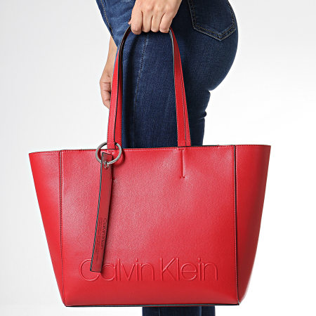 Calvin Klein - Sac A Main Femme Edged Shopper 5275 Rouge