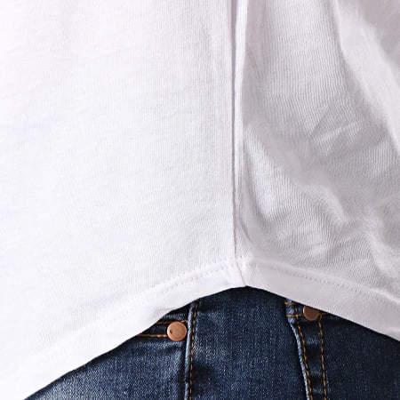 Classic Series - Tee Shirt Oversize Avec Bandes 9088 Blanc