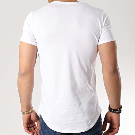 Classic Series - Tee Shirt Oversize Avec Bandes 9088 Blanc