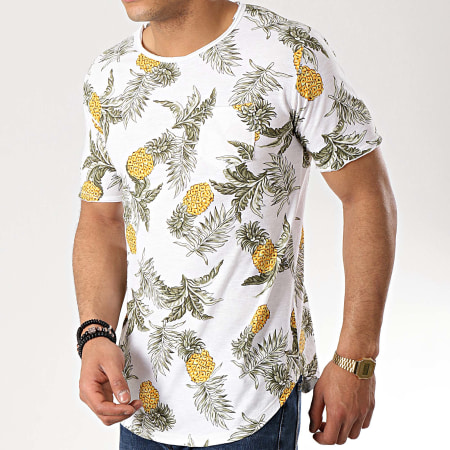 Classic Series - Tee Shirt Poche Oversize 8156 Blanc Floral