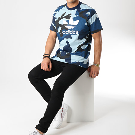 Adidas Originals - Tee Shirt Camo DV2074 Bleu Marine Camouflage 
